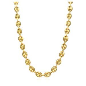 18k Gold Plated Stainless Steel 16” Link Chain Necklace - Women's Jewelry